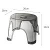 BIWKONI Acrylic Transparent Stool Home Bathroom Stool Modern Simple Living Room Child Low Stool,Doorway Shoe Stool,4 PCS,Gray,22cm view 4