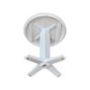 36" Solid Wood Round Top Pedestal Dining Table - 35.9" High, White view 4