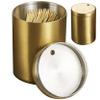 Hintyne Toothpick Holder Dispenser Toothpick Holder, 2PCS Stainless Steel Toothpick Dispenser, Large Capacity Thickening Toothpick Holder Dispenser for Kitchen,Gold view 2