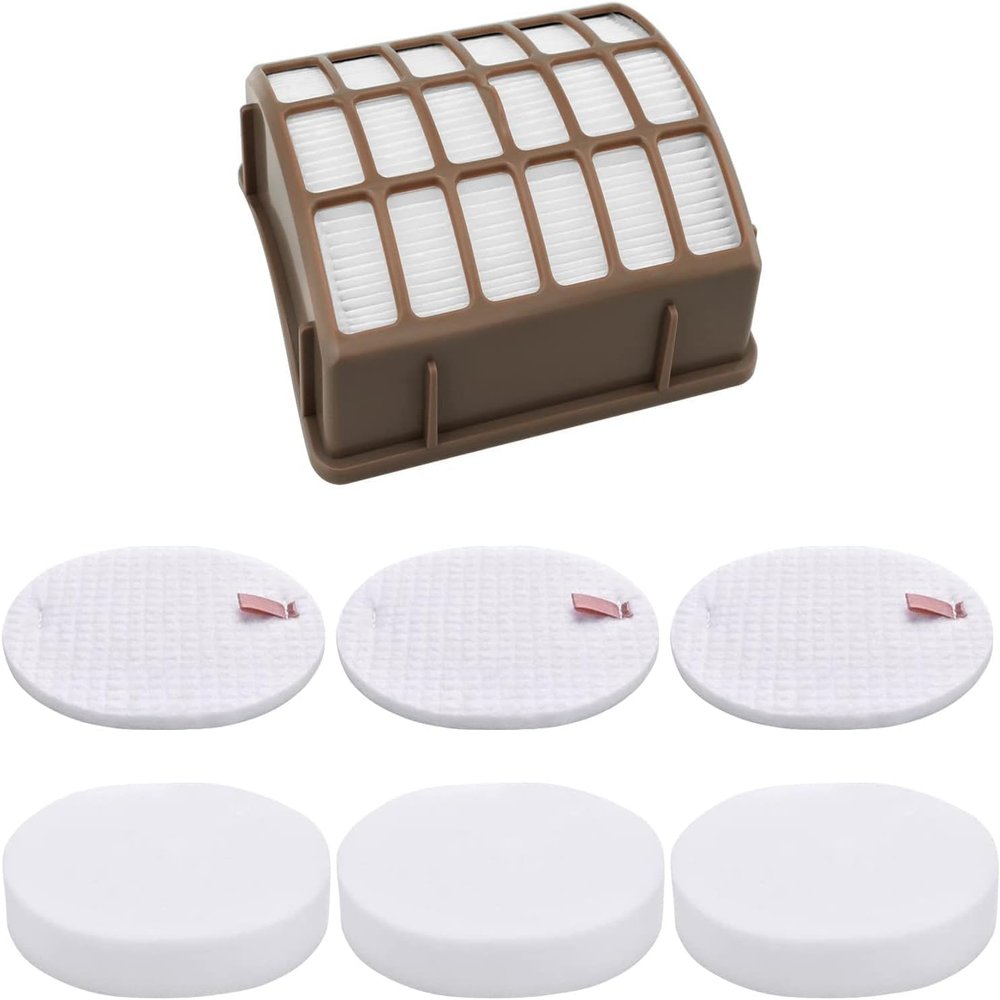 (1+3) Replacement HEPA & Foam Felt Filter Kit for Shark NV70 NV71 NV80 NVC80C NV90 NV95 UV420 Vacuum Cleaner Part #XFF80 and XHF80