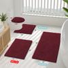 Smiry Luxury Chenille Bathroom Rugs 48x32, Extra Soft and Absorbent Shaggy Bath Mat, Machine Washable, Non-Slip Plush Carpet Runner for Tub, Shower, and Floor, Home Decor Accessories, Burgundy view 2
