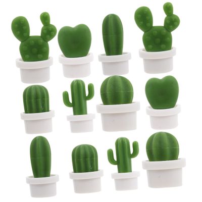 MAGICLULU 36pcs Cactus Refrigerator Magnets Creative Cartoon Resin Charms for Decoration Adorable Whiteboard Accessories Easy to Apply and Remove