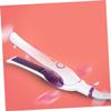 Beatifufu Heated Mini Hair Straightener Curler Dual Function Travel Styling Tool for All Hair Types Fast Design for Home Salon Use Purple view 4