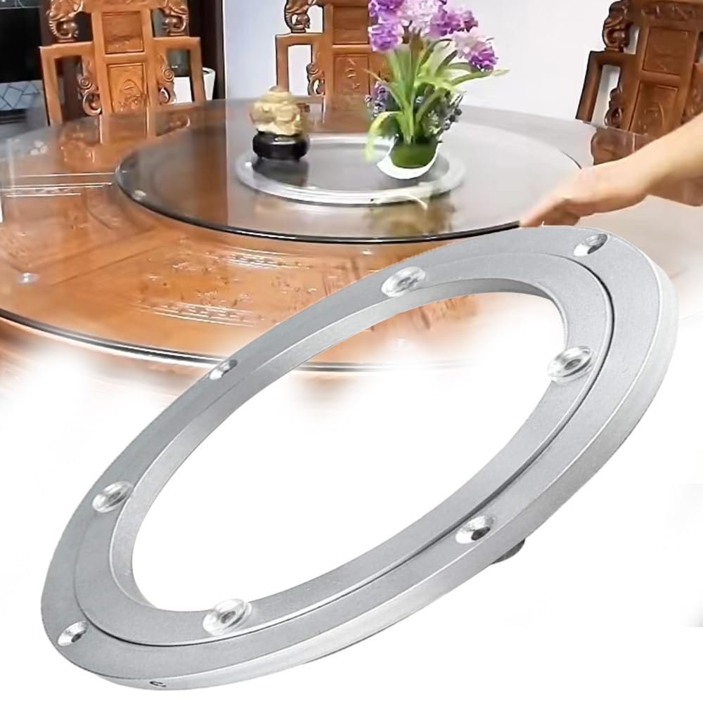 NILZA Turntable Bearing Aluminum 8" 12" 16" 20" 24" 32", Turntable Round Table Swivel Base Heavy Duty Lazy Susan Bearing for Kitchen Countertop, Pantry, Cabinet, Spices, Makeup, TV (Size : 80cm-32in
