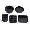 Bakeware Set Professional Carbon Steel Baking Pans Set with Cake Baking Pans Pizza Tray for Home Kitchen (Black) view 1