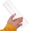 WRITWAA 4pcs Transparent Glass Candle Covers Cylinder Candle Shield for Home Decoration for Pillar and Tealight Elegant Design for and Centerpieces view 4