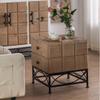 AIYIBETY Coffee Table, 21.06" Small Grid Splicing Design Retro Square Coffee Table with 2 Drawers,for Living Room,Office,and Dining Room view 4