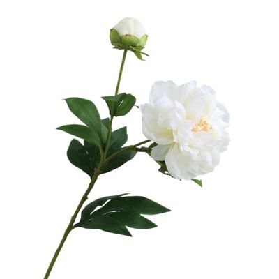 HXSCOO Artificial Silk Peonies - Home Decoration Ornaments (Color : Milky White)