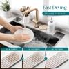 Eormoe Faucet Mat for Kitchen Sink  Diatomite Stone Drying Mat & Sink Protector, Prevent Moisture  Sink Splash Guard Water-Absorbing Stone Tray for Bathroom Counter (Light Grey,23.6" x 3.9") view 3