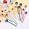 WHIERGGIN Silverware Set, 1/4/6/8/10 Pieces Gold Stainless Steel Round Spoons For Stirring Coffee Small Spoons Dessert Spoons Gift Spoons (Color : Silver, Size : 6Pcs) view 4