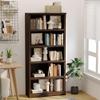 blini 5-Shelf Tall Bookcase Wooden Bookshelves 33in Wide Floor Standing Display Storage Book Shelves 70 in Dark Cherry Bookcase for Home Office, Living Room, Bed Room view 1