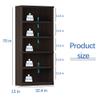 blini 5-Shelf Tall Bookcase Wooden Bookshelves 33in Wide Floor Standing Display Storage Book Shelves 70 in Dark Cherry Bookcase for Home Office, Living Room, Bed Room view 2
