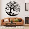 lunwall Tree of Life Metal Wall Art, Metal Tree of Life Wall Art, Wall Decor for Living Room, Bedroom, Dining Room, Office (39x39 inches/100x100 cm, Style 3) view 2
