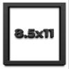 8.5x11 Black Shadow Box Frame - Contemporary Wood Shadow Box Complete with UV Acrylic, Foam Board Backing & Hanging Hardware view 1