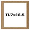 CustomPictureFrames.com A3 11.7x16.5 Antique Gold Picture Frame - Traditional Wood Photo Frame Complete with UV Acrylic, Foam Board Backing & Hanging Hardware view 1