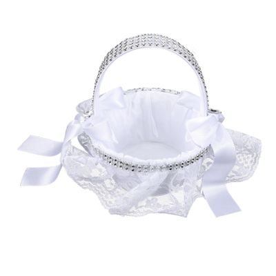 Hohopeti 1pc Handheld Flower Basket for Weddings Multi-purpose Girl Scatter Basket Design Lightweight Safe Material for Flower Girls Ceremony Decor