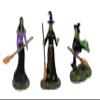 Department 56 Snow Village Halloween Accessories Ghouls and Goblins Witch Figurines 3pc Set- Resin Hand Painted Crafted Collectible Halloween Witches Figurine Home Decor Statues, Various Sizes view 1