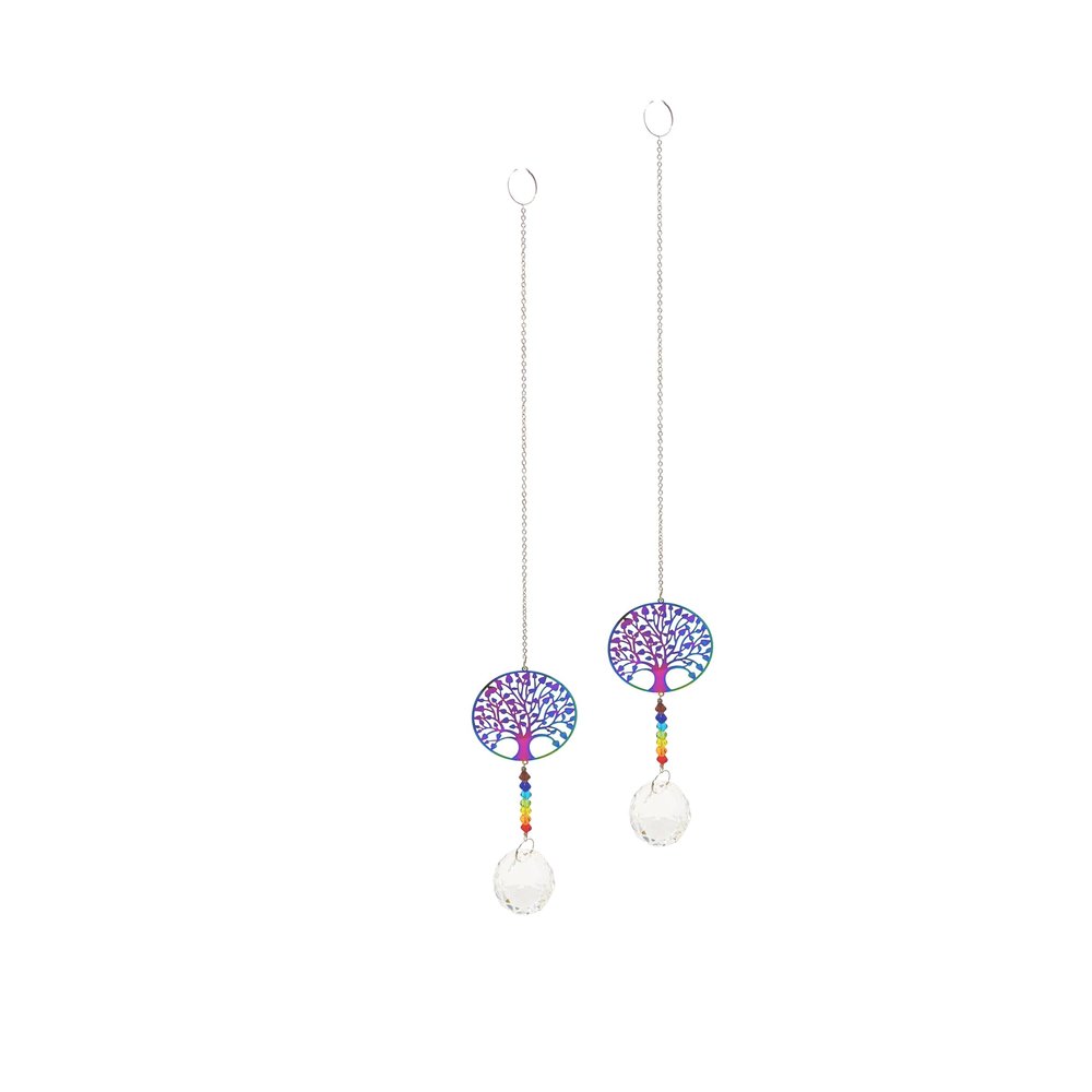 Bosmere W602 Hanging Life Tree Suncatcher Crystal - Set of 2