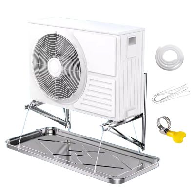 Air Conditioner Condensate Drain Pan, Outdoor Stainless Steel Universal Ac Drip Cushion Water Collecting Drainage Pan with Drain Kit, for Window Ac and Mini Split Units (Color : 100x47.5cm, Size : 4