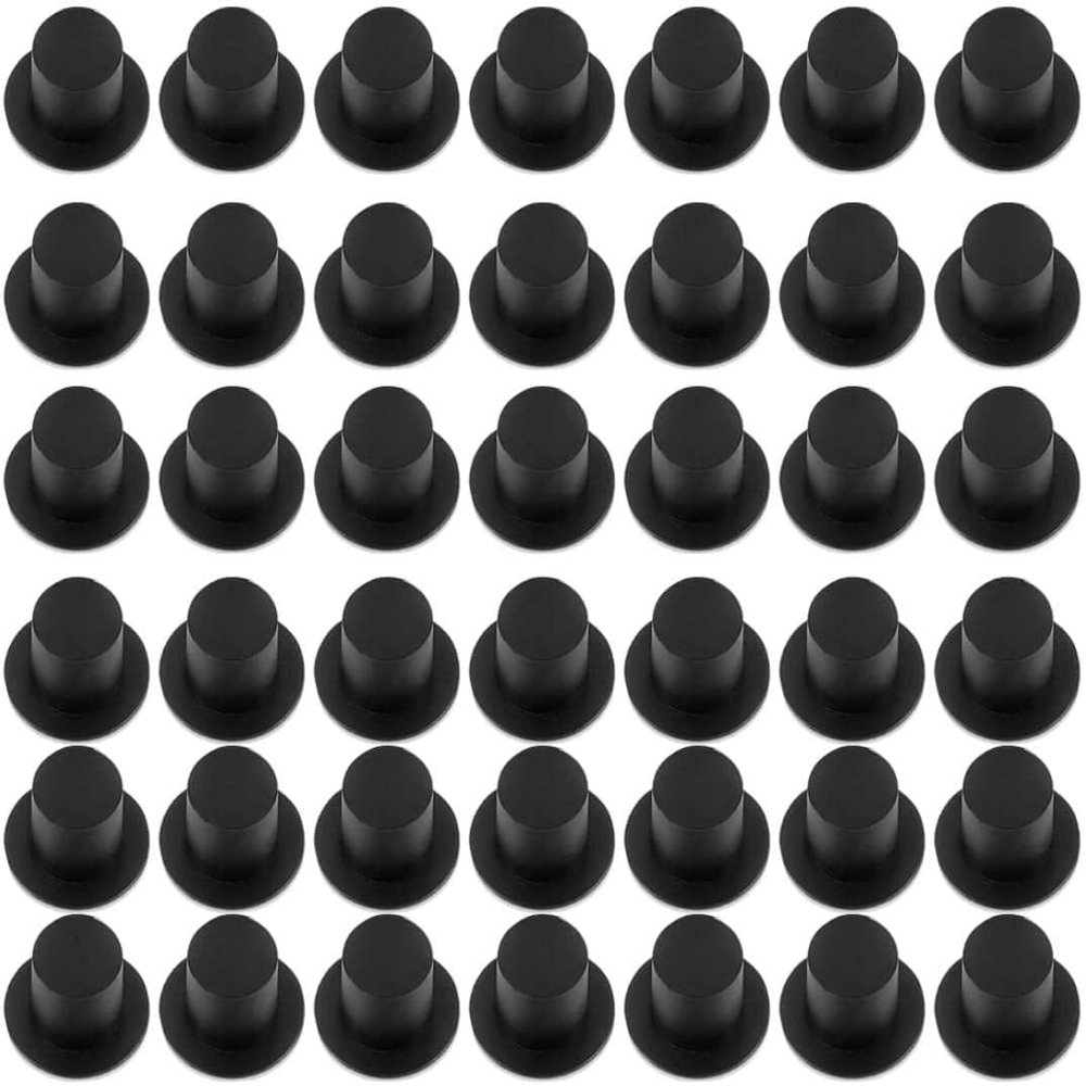HomeLoft Basics Mini Christmas Top Hat Plastic Black Miniature Top Hat DIY Crafts for Party 50Pcs Professional