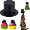 HomeLoft Basics Mini Christmas Top Hat Plastic Black Miniature Top Hat DIY Crafts for Party 50Pcs Professional view 2