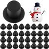 HomeLoft Basics Mini Christmas Top Hat Plastic Black Miniature Top Hat DIY Crafts for Party 50Pcs Professional view 4