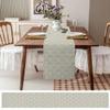 Sage Green Floral Table Runner 72 Inches Long,Kitchen Dining Burlap & Cotton Tablerunner for Small/Round/Square/Wedding/Coffee/Dining Table Party Home Abstract Minimalist Geometric Flower 16 x 72 view 3