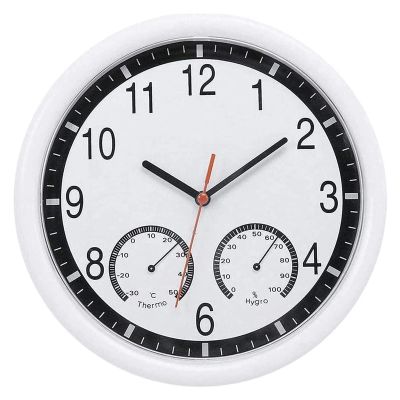 CHICKEN Wall Decor Creative Wall Clock Living Room Modern Temperature and Humidity Plastic Wall Clock Home Decoration Kitchen Wall Clock 10 Inch Clock for Bedroom