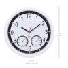 CHICKEN Wall Decor Creative Wall Clock Living Room Modern Temperature and Humidity Plastic Wall Clock Home Decoration Kitchen Wall Clock 10 Inch Clock for Bedroom view 2