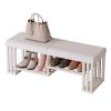 KAMPCO 3-Tier Shoe Rack for Entryway, White Metal Shoe Bench with Cushion Padded Seat, Shoe Organizer for Indoor Entrance Hallway Bedroom Living Room view 1