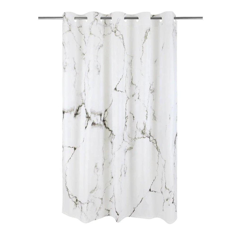 Bathroom Waterproof Polyester Fabric Marble Digital Printing Shower Curtain with Hookless Bathroom Bath Shower Curtains 39x79in(WxH)/100x200cm