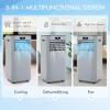 DORTALA Portable Air Conditioner 10000BTU, 3-in-1 AC Unit with Remote Control, Dehumidifier, 24H Timer, Window Kit, Standing AC Cooling Unit for Home Office, Grey view 3