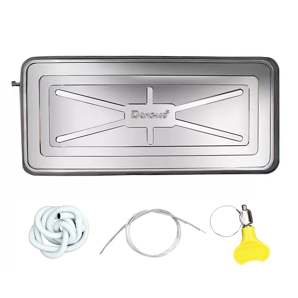 Air Conditioner Condensate Drain Pan, Outdoor Stainless Steel Universal Ac Drip Cushion Water Collecting Drainage Pan, for Window Ac and Mini Split Units (Color : 5P 100x47cm/93x18in)