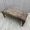 EASTERNRUGARTS Ottoman Bench with Rug Upholstered Handmade Wood Work for Boho Farmhouse Kitchen Dining Room Entryway Footstool Livingroom Bedroom, Piano Bench, Coffee Bench (Era-65, 18x18x43) view 2
