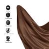 Lanest Housing Silk Satin Sheets, Twin Size Satin Bed Sheet Set with Deep Pockets, Cooling Soft and Hypoallergenic Satin Sheets Twin - Brown view 3