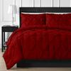Premium Quality 120x120 Super King Plus Burgundy Pinch Pleated Duvet Cover Set Zipper Closure & Corner Ties Easy Fit,Breathable 800-TC Pillow Sham 2pc100% Egyptian Cotton view 1