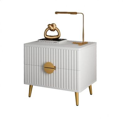 CHICKEN Nightstand Modern Simple Bedside Table Living Room Study Storage Cabinet Bedroom Two-Layer Drawer Bedside Table Bedroom Furniture (Color : B, Size : Small)