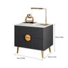 CHICKEN Nightstand Modern Simple Bedside Table Living Room Study Storage Cabinet Bedroom Two-Layer Drawer Bedside Table Bedroom Furniture (Color : B, Size : Small) view 2