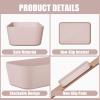 Homhut Plastic Drawer Organizers, 18 PCS Bathroom Drawer Organizer Bins, Desk and Vanity Organizer Plastic Tray, Makeup organizer and storage for Bedroom, Kitchen Gadgets Utensils and Office (Pink) view 3