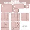 Homhut Plastic Drawer Organizers, 18 PCS Bathroom Drawer Organizer Bins, Desk and Vanity Organizer Plastic Tray, Makeup organizer and storage for Bedroom, Kitchen Gadgets Utensils and Office (Pink) view 4