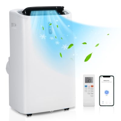 DORTALA 12000 BTU Portable Air Conditioner and Heater, 4-in-1 AC Unit with Dehumidifier, Heat, Cool, Fan, Standing AC with WiFi Smart App Control, 24H Timer, Remote Control, Cools up to 450 Sq. Ft