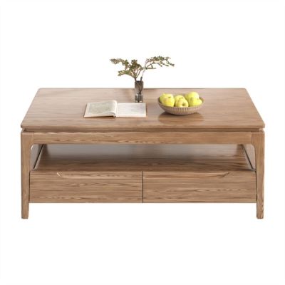 Coffee Table Dining Table Modern Minimalist Wooden Coffee Table, Home Coffee Table, Rectangular Living Room Table with 4 Drawers and Open Shelves Modern Coffee Table for Living Room (Size : 105x55x48