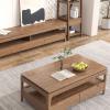Coffee Table Dining Table Modern Minimalist Wooden Coffee Table, Home Coffee Table, Rectangular Living Room Table with 4 Drawers and Open Shelves Modern Coffee Table for Living Room (Size : 105x55x48 view 2