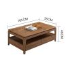 Coffee Table Dining Table Modern Minimalist Wooden Coffee Table, Home Coffee Table, Rectangular Living Room Table with 4 Drawers and Open Shelves Modern Coffee Table for Living Room (Size : 105x55x48 view 3