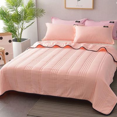 XHCTNN Spring Lightweight Breathable Quilt Blanket, Solid Color Comforter Single Double Bed Covers - Summer Portable Twin Bed Cover Bed Sheet Quilted Blanket Home Decor(C,200 * 230cm/79 * 91")
