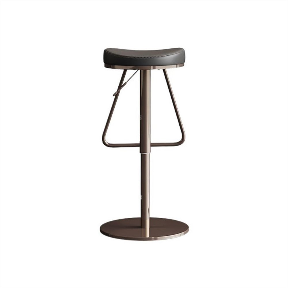 CHICKEN Bar Stool Bar Stool Light Luxury Bar Stool Household Swivel Chair Without Backrest Stainless Steel Liftable (56-82cm) Bar Chair Living Room Chairs (Color : B)