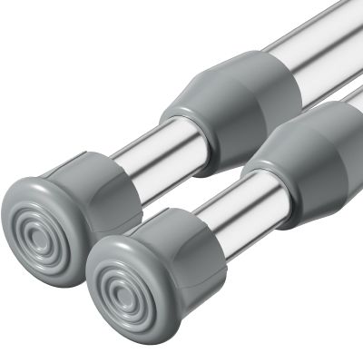 AIZESI Spring Tension Curtain Rod Short Tension Rod (Silver,27" to 37"-2Pcs)