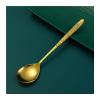 Spoons Silverware Brass Spoon Household Spoon Thickened Solid Pure Handmade Long Handle Spoon Tableware Eating Spoon Spoon Set (Color : D) view 1
