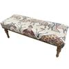 EASTERNRUGARTS Ottoman Bench with Mosaic Animal Print Rug Upholstered Handmade Wood Work for Boho Farmhouse Kitchen Dining Room Entryway Footstool Livingroom Bedroom, Coffee Bench (Era-73, 18x18x48) view 1