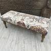EASTERNRUGARTS Ottoman Bench with Mosaic Animal Print Rug Upholstered Handmade Wood Work for Boho Farmhouse Kitchen Dining Room Entryway Footstool Livingroom Bedroom, Coffee Bench (Era-73, 18x18x48) view 2